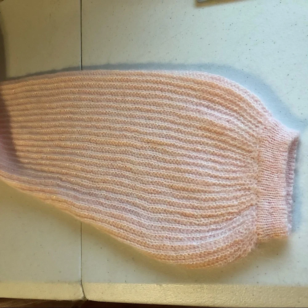 Boden Knit Sweater Mohair Blend Balloon Sleeve Textured Pink Pullover Medium - Picture 5 of 5